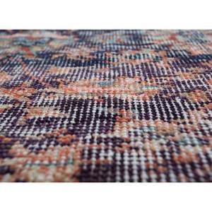 Vintage Hand Knotted Wool Rug Deep Navy/Orange Mandarin Floral Pattern Soft 4x6'6 ft for Home Living Room Hallway Entryway - Product Image 3