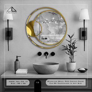 Un diseño visualmente llamativo de triple círculo suspendido que sirve como punto focal en cualquier habitación, pasillo, baño, tocador y entrada. - Product Image 1