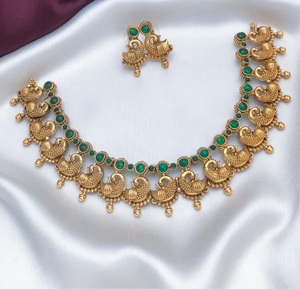 Look Simple Style Paon Et Collier Plaqué Or Polonais Mat pour Fêtes Mariages Laiton avec Cadeau Parfait Pour Les Femmes - Product Image 4