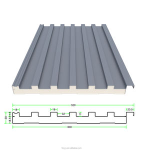 Panneau d'isolation de toiture en aluminium, polyuréthane et acier, assemblé et à <span class=keywords><strong>installation</strong></span> rapide, pour chambre froide et hôtel, résistant à l'eau et au feu - Product Image 2