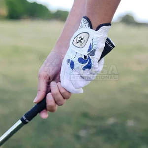 Soft Sheepskin Leather Custom Professional Left Hand <b>Women</b> <b>Golf</b> <b>Gloves</b> Custom Design High Quality - Product Image 3