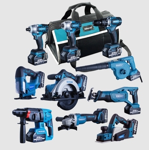 ชุดเครื่องมือไร้สายแบบคอมโบ มอเตอร์ไร้แปรงถ่าน แบตเตอรี่ลิเธียม 20V สำหรับงานไม้ ช่างไฟฟ้ามืออาชีพ - Product Image 4