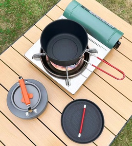 Piccola pentola a induzione in fabbrica con manico staccabile in metallo per il riscaldamento del latte zuppa fondo piatto con manico pieghevole - Product Image 3