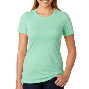 Camiseta OEM con logotipo personalizado para mujer, Camiseta básica de verano en blanco 95% algodón 5% spandex, camiseta para mujer Unisex - Product Image 5