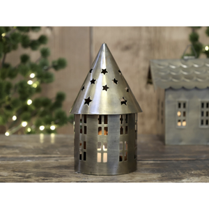 Adorno colgante de metal con forma de cabaña de la mejor venta para decoración de árbol de Navidad al mejor precio - Product Image 4