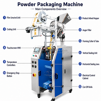 Machine d'emballage automatique de petits sachets de poudre en acier inoxydable 304, contrôlée par PLC, avec dosage précis et scellage stable pour les protéines