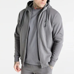Sudadera con capucha de algodón unisex, conjunto de chándal personalizado con logotipo para hombre, pantalones de correr de lana de talla XL para invierno - Product Image 5