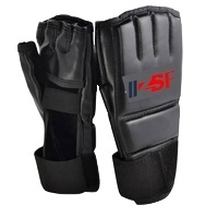 Guantes de boxeo de medio Dedo de cuero pakistaní genuino para hombres y mujeres, guante envolvente de mano de entrenamiento ganador para boxeo de artes marciales - Product Image 2