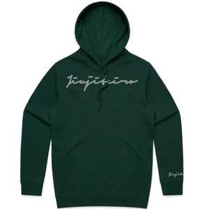 Sudadera con capucha Core Signature para hombre Forest Green Heavyweight Cotton Poly Blend Regular Fit aislado y cómodo para uso diario - Product Image 1