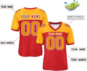 Clubwear Maillots de Football Américain Urbain Streetwear Sportswear À Séchage Rapide Polyester Maille Respirant Sublimation Logo Personnalisé Nom - Product Image 2