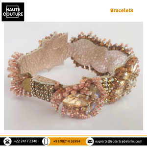 Bracelets pour femmes, dernier design, marque OEM, style scintillant, brodés à la main, perles et pierres d'opale, prix bas. - Product Image 6