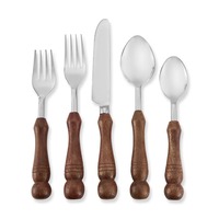 Ensemble de couverts en acier inoxydable écologiques, compatibles lave-vaisselle, avec manche en métal et finition miroir, pour mariage moderne