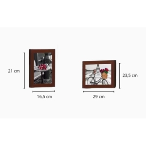 Juego de Marcos de Madera Oscura con Impresiones de París, Colección de 11 Piezas que Incluye 3 Tamaños de 23.5x29 cm y 8 Tamaños de 16.5x21 cm - Product Image 2