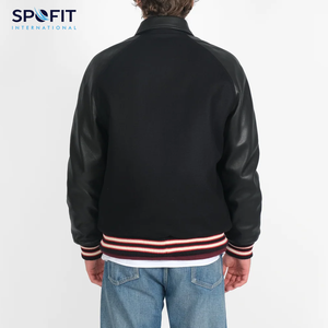 Venta al por mayor de alta calidad Varsity Jacket para hombres Chenille bordado de cuero mangas raglán personalizado béisbol Letterman chaquetas - Product Image 3