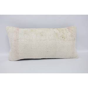 Sutil rayas Beige lana Kantha Patchwork almohada de lujo 12x24 pulgadas cojín decorativo Vintage patrón esponjoso para sala de estar - Product Image 1