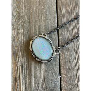 Russell Sam <b>Opal</b> & Sterling Silver Crystal <b>Necklace</b> - Product Image 4