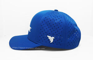 Gorra de béisbol perforada de poliéster resistente al agua estructurada con logotipo personalizable, moda joven y clásica, hecha en fábrica de Vietnam - Product Image 3