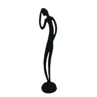 Sculpture de trophée dansant, figurine de portrait sculptée à la main, sculptures de fille dorées modernes, décoration de hall, objet d'art en métal, statues humaines