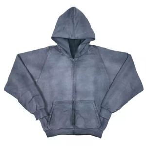 Sudadera con capucha Blank Stone Wash Sudadera con capucha lavada con ácido personalizada Sudadera vintage Sudaderas con capucha lavadas con serigrafía Tasa de venta completa - Product Image 4