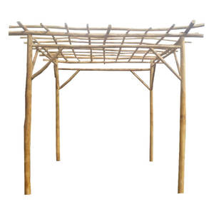 Pergola en bois massif DreamCraft 10 pi L x 10 pi P, construction de jardin facile à assembler, résistante au vent et aux rongeurs, pression naturelle 4x4 - Product Image 3