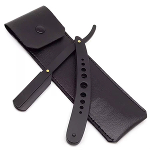 Afeitado de acero inoxidable corte garganta maquinilla de afeitar recta adelgazamiento maquinilla de afeitar más alta calidad Baber barba plegable borde único - Product Image 5