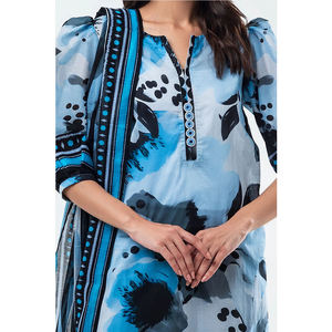 Nouveau vêtement ethnique traditionnel à la mode pour femmes Collection fraîche pakistanaise indienne pelouse décontractée 3 pièces séchage rapide léger tout - Product Image 5