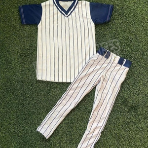 100% poliéster impreso a rayas camiseta de béisbol personalizada uniformes de béisbol personalizados - Product Image 1