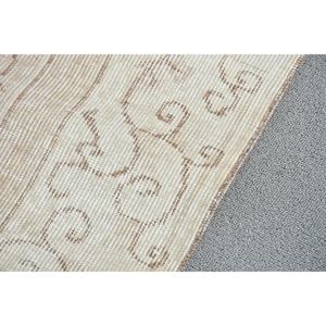 Grand tapis turc de 6,46 x 9,2 pieds, tapis vintage, tapis en laine Ikat blanc et gris - Product Image 5
