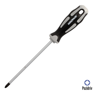Cacciavite Pozidriv in Acciaio S2 con Impugnatura Bimateriale TPR Misura PZ 2 x O/ 6 x 150 mm. DIN5262. - Product Image 1