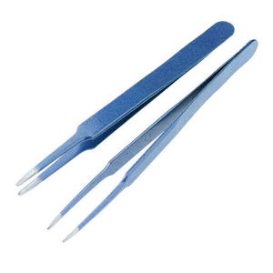 Pince à cils professionnelle en acier inoxydable antistatique outil de beauté de haute qualité Logo personnalisé pointe pointue marque privée - Product Image 4