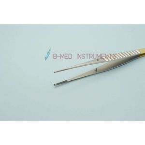 Pince à tissus TC Gillies 6 pouces 1x2 dents Instrument chirurgical à mâchoire dentelée en carbure de tungstène certifié CE outil chirurgical OEM - Product Image 5