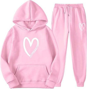 Chándales, chándales, ropa de calle, ropa de algodón y poliéster, conjunto de pantalones de chándal con capucha de 2 piezas, pantalones de chándal personalizados, chándal para mujer - Product Image 5