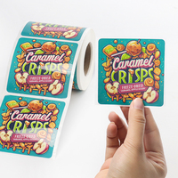 Étiquette de logo collante de produit de bouteille alimentaire d'impression imperméable de vinyle de logo personnalisé pour l'impression d'autocollant d'étiquette d'emballage de rouleau de bouteille