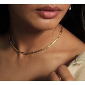 Collier en or 18 carats avec perle et papillon, chaîne serpent, pour fête et cadeau de fiançailles - Product Image 4