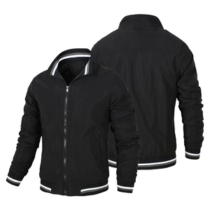 Wholesale Customized <b>Men</b> Bomber <b>Jackets</b> <b>Canvas</b> Stand Collar Front Logo Waterproof Breathable All Sizes Available - Product Image 4