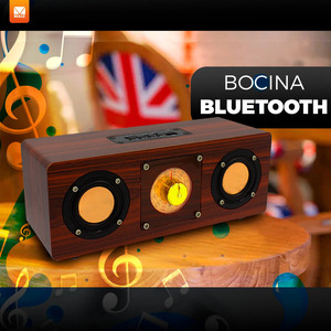 Radio Altavoz Bluetooth Recargable con Luz LED Estilo Vintage Retro - Colores Surtidos - Product Image 4