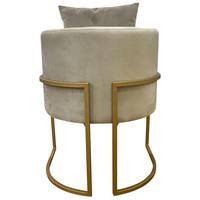 Chaise de bar moderne de luxe en velours doré, faite à la main, durable, forme carrée, tabouret de bureau en aluminium