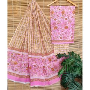 Salwar Kameez de Algodón con Estampado Jaipuri y Dupatta, Vestido Indio con Costuras Reforzadas en Estilo Pakistaní - Product Image 1