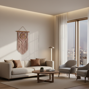 ของตกแต่งบ้านผ้าฝ้ายถักแบบมาคราเม่ สไตล์สแกนดิเนเวียน น่ารัก สวยหรู ซักได้ สำหรับห้องนั่งเล่น - Product Image 2