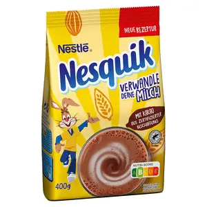 נסטלה-Nesquik שוקולד בטעם חלב אבקה-1.275Kg/נסטלה-Nesquik אין סוכר הוסיף-שוקולד-16 oz