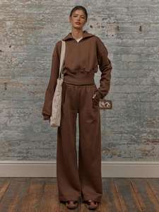 Conjunto de Sudadera con Capucha Otoño/Invierno, Estilo Casual, Holgado, Versátil, para Mujer, Ropa Deportiva para Correr y Entrenar - Product Image 5