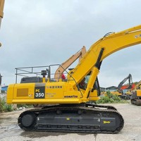 Excavatrice sur chenilles Komatsu PC350LC d'occasion, 35 tonnes, pelle de 1,6 m³ pour l'exploitation en carrière, la construction et les travaux lourds
