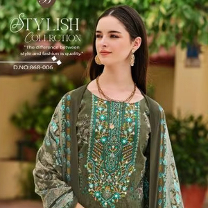 Wholesale Cotton Printed Dress Material Full <b>Catalog</b> Available for Casual Wear and Party Collection at Wholesale Rate - Product Image 1