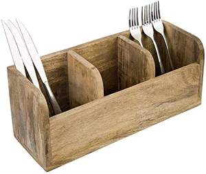 กล่องเก็บของหลายช่อง,อุปกรณ์เก็บของหลายช่องกล่องเก็บของไม้อะคาเซียในครัว - Product Image 1