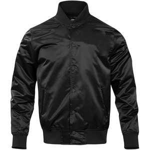 Veste bomber en satin pour homme, vente chaude, logo personnalisé, couleur personnalisée, vente en gros, veste en toile avec veste en satin de soie pour homme - Product Image 1