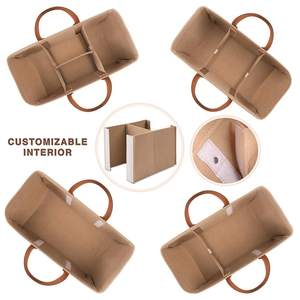 Gran oferta, bolsa de almacenamiento portátil con múltiples bolsillos de fieltro para pañales de bebé, cesta organizadora de coche de gran capacidad para bebé con asas - Product Image 4