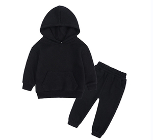Vêtements à capuche personnalisés pour enfants et filles, survêtement 2 pièces, ensemble pull à capuche, sweat-shirt et pantalon de survêtement, vente en gros - Product Image 5