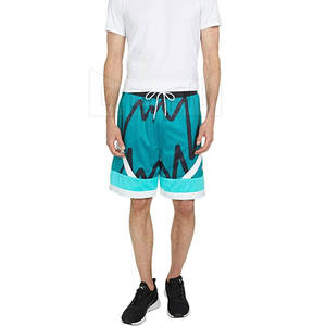 Short de course d'été décontracté pour hommes en maille à séchage rapide avec logo personnalisé motif en toile unie - Product Image 3