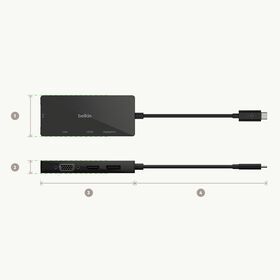 Adaptateur DisplayPort 4 en 1, résolutions jusqu'à 4K à 60Hz, convertisseur MINI DP mâle vers HDMI-compatible DVI VGA femelle, concentrateur - Product Image 3