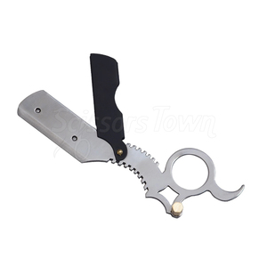 Maquinilla de afeitar recta para uso en salón con cuchilla de acero inoxidable y opciones de diseño de mango personalizado - Product Image 3